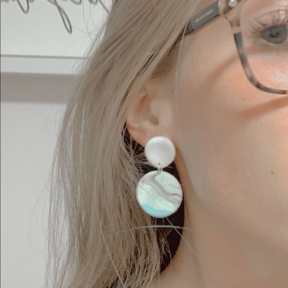 Marble Polymer Clay Earrings